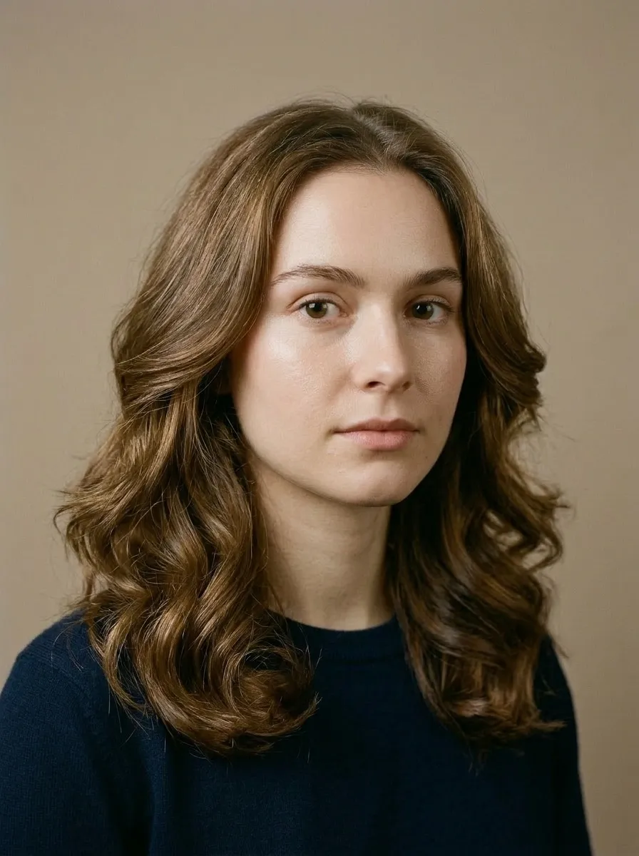 The same woman after an AI hairstyle try-on with a new cut rendered on her face